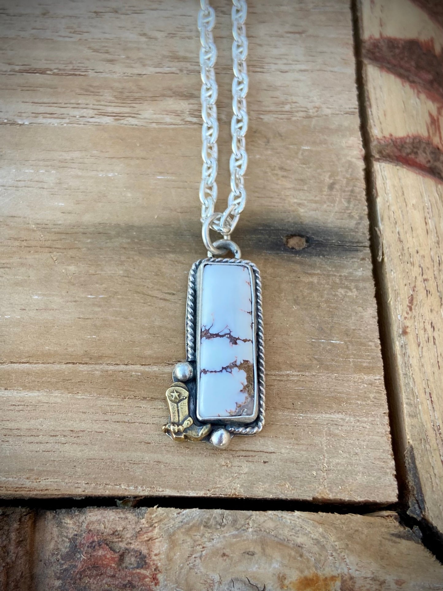 Brass Kicker Necklace