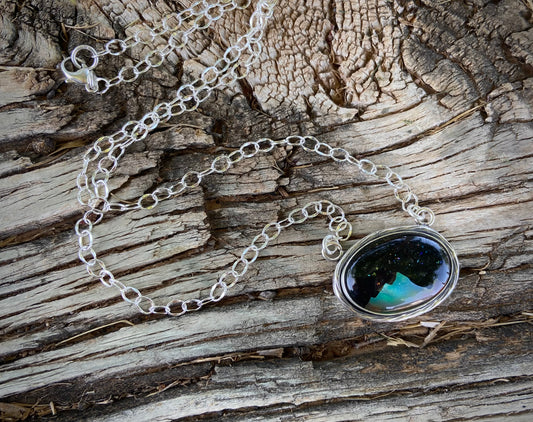 The Mountains are Calling Nighttime Necklace