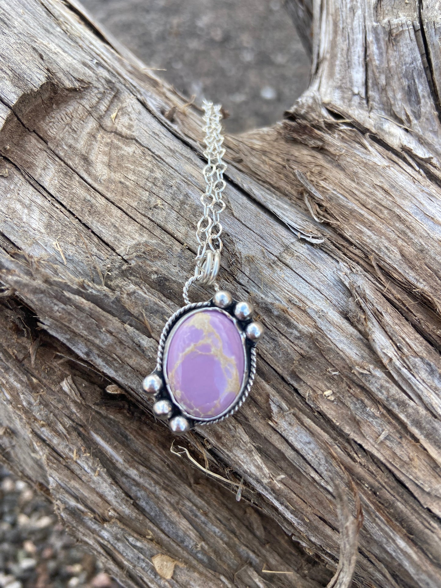Lavender Oval Necklace