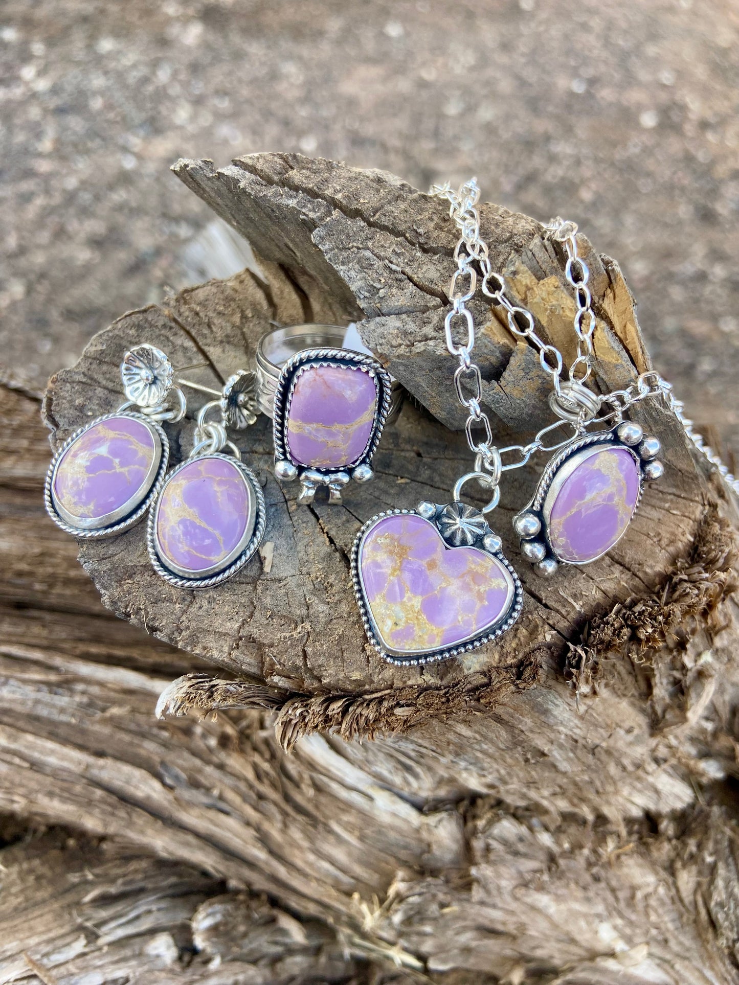 Lavender Oval Necklace