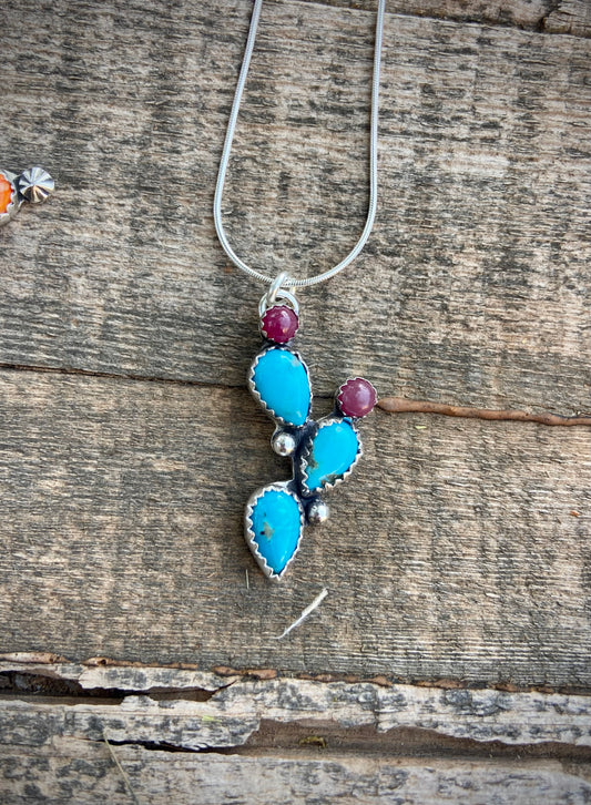 Ruby Prickly Pear Necklace