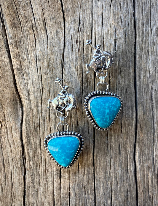 Sonoran Turquoise Bronc Earrings