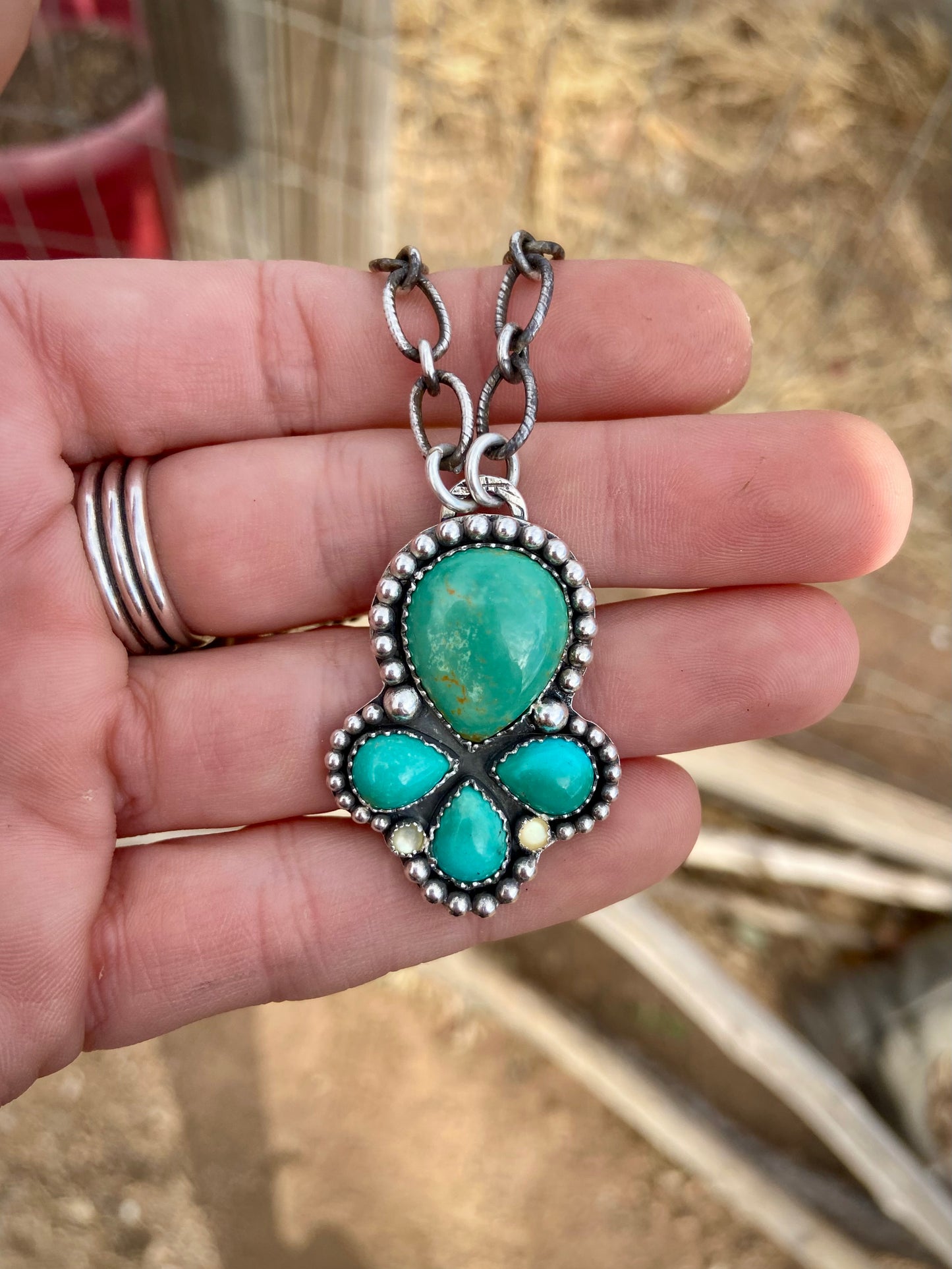Green Cluster Necklace