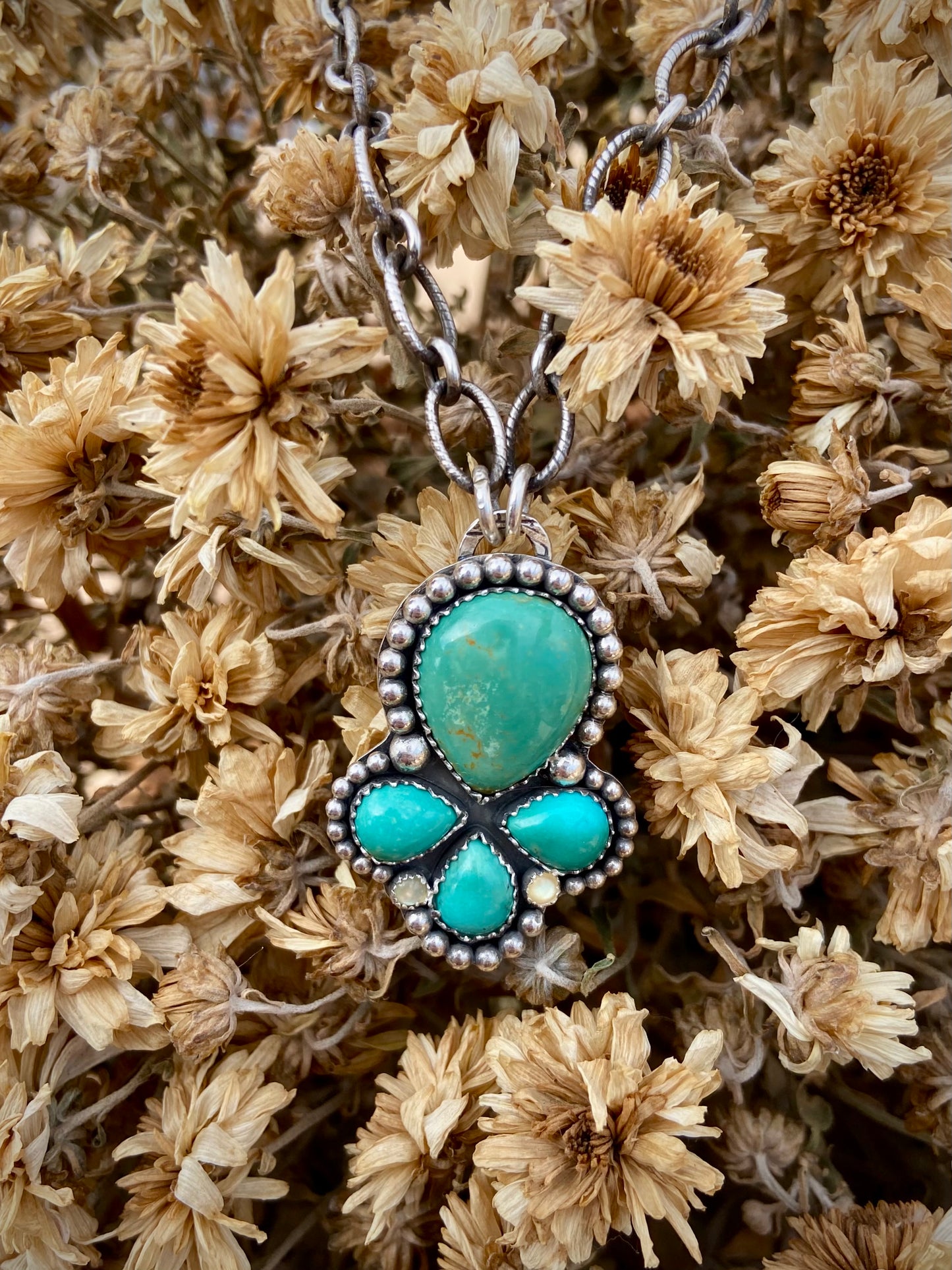 Green Cluster Necklace