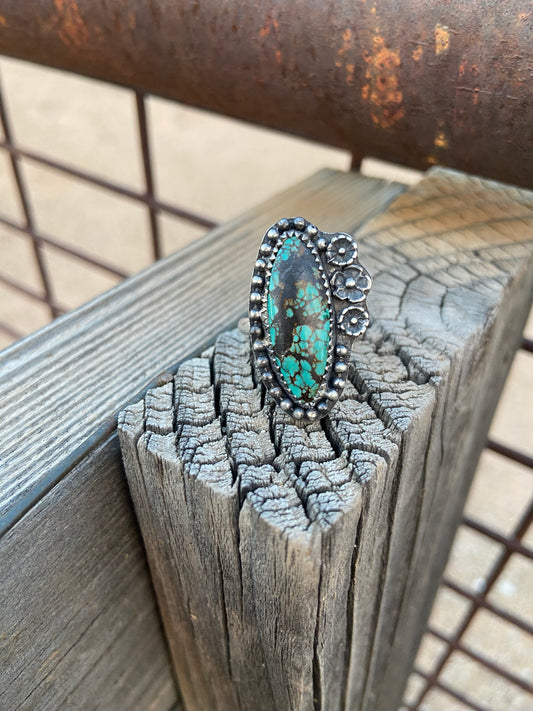 Floral Hubei Turquoise ring