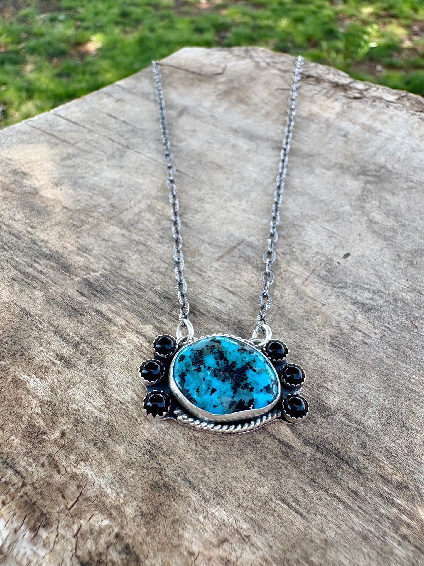 Blue Nugget Necklace