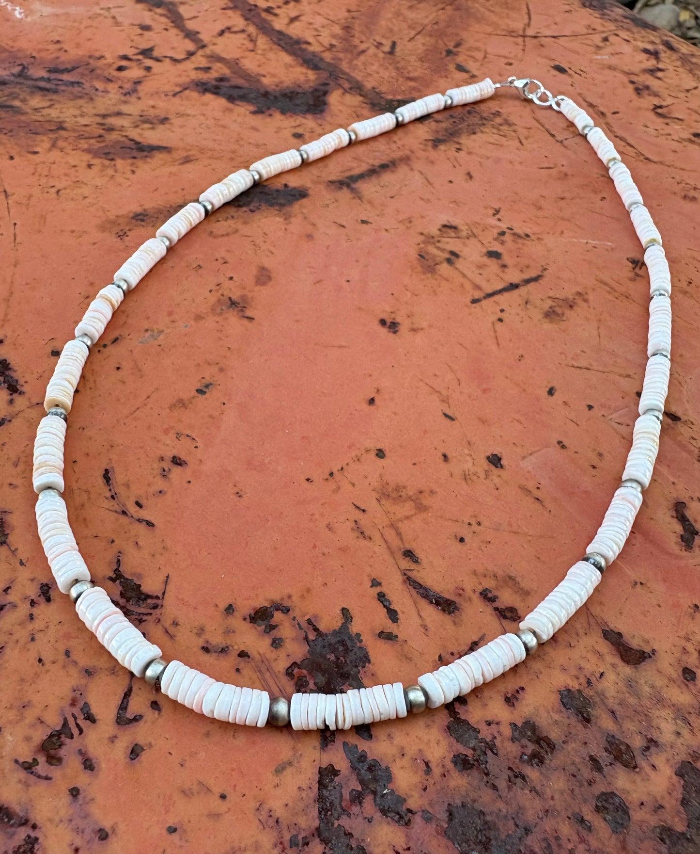 Pink Shell and Pearls Necklace