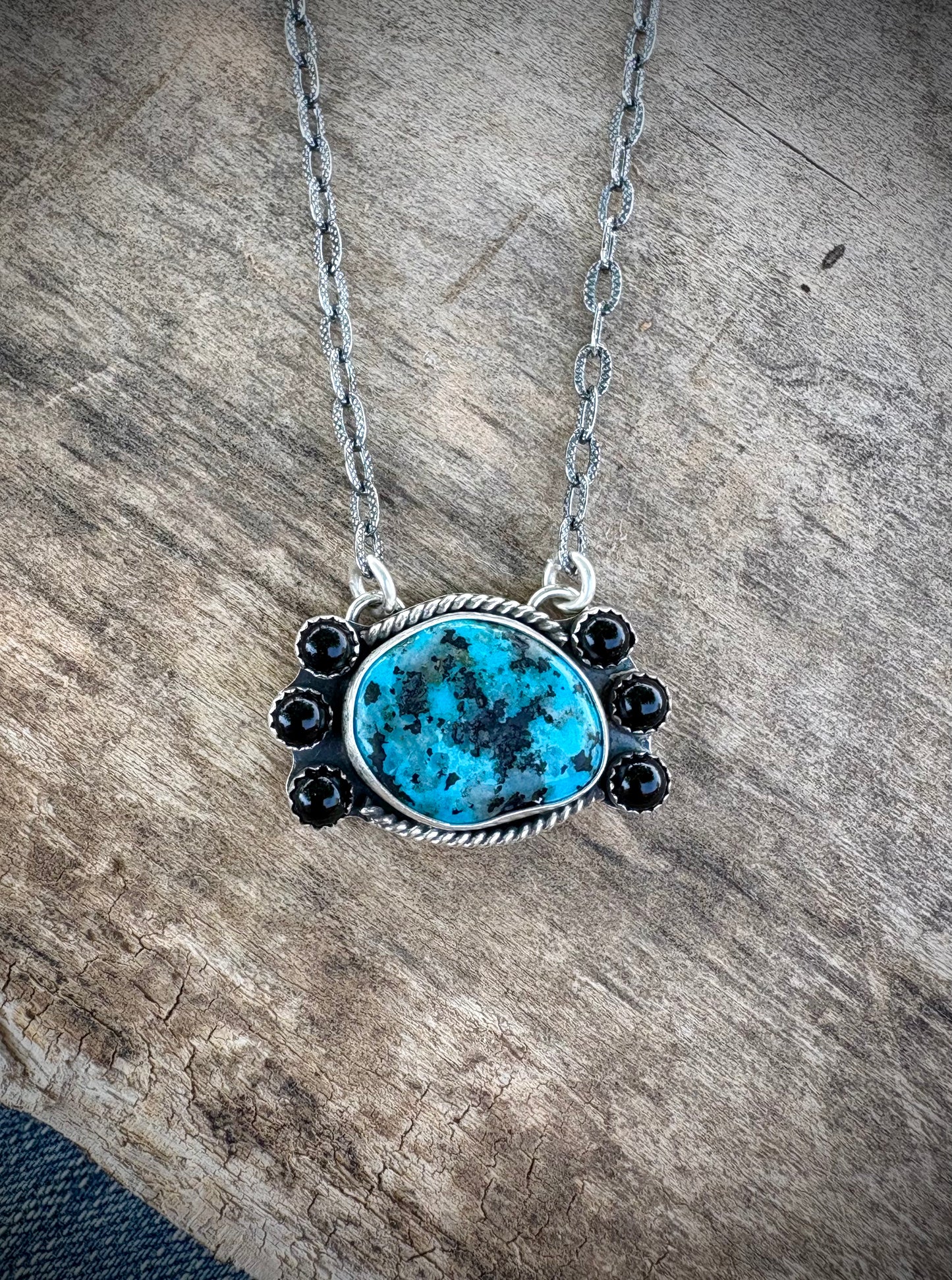 Blue Nugget Necklace