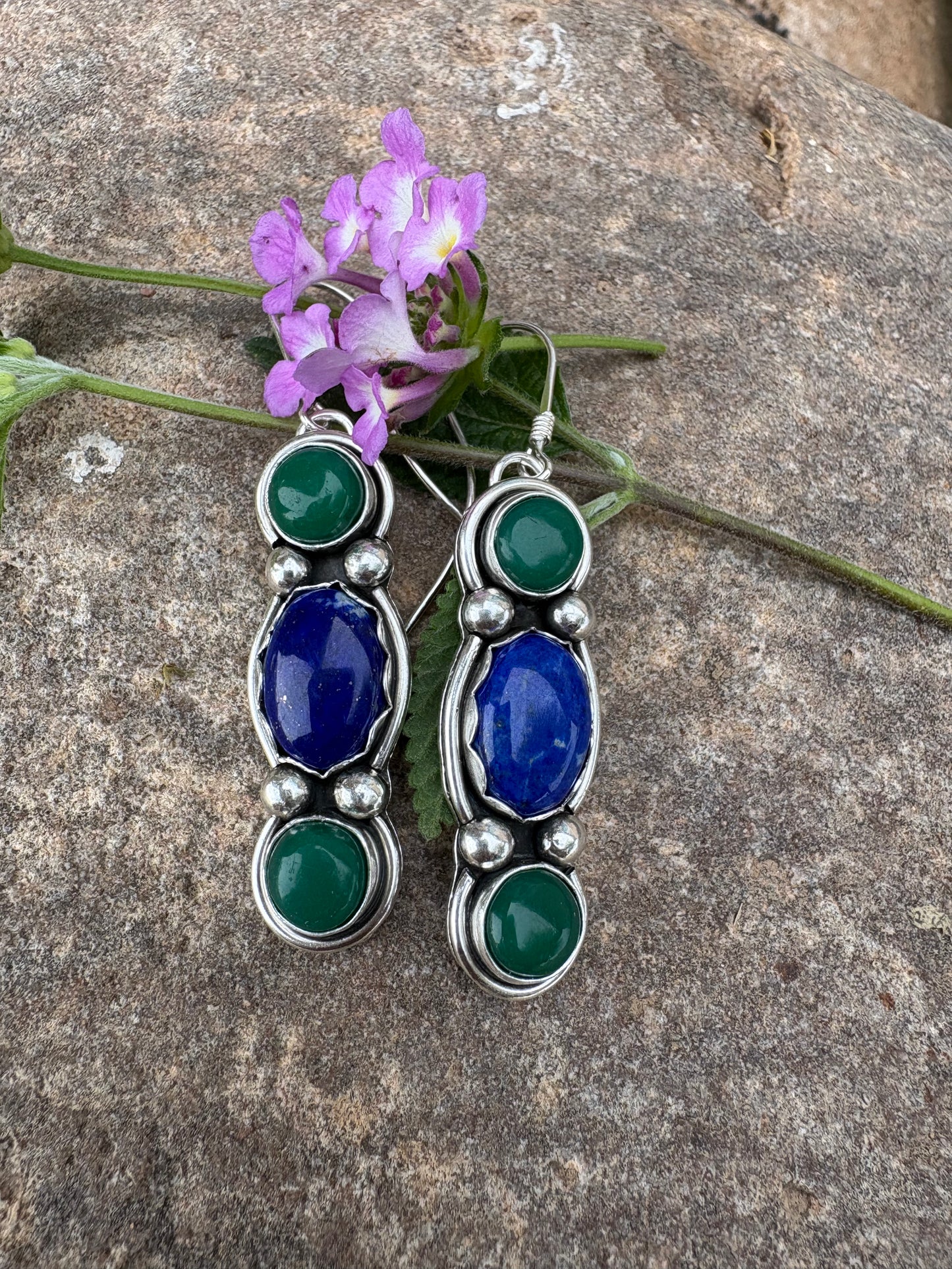 Jaded and Blue Earrings
