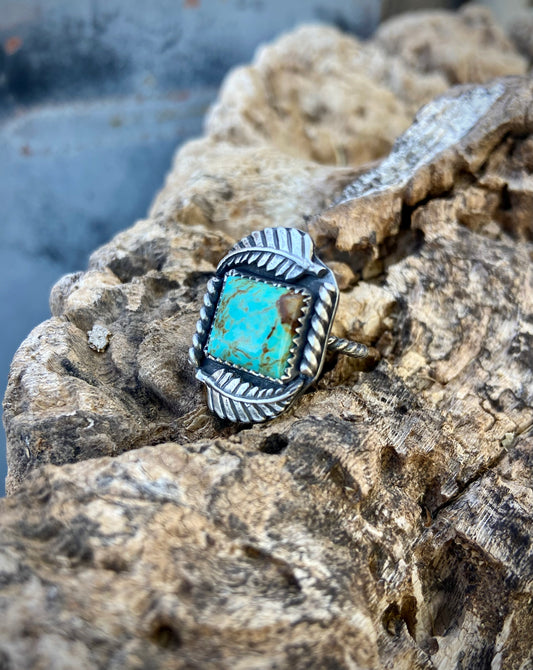 Ferns Kingman Turquoise Ring
