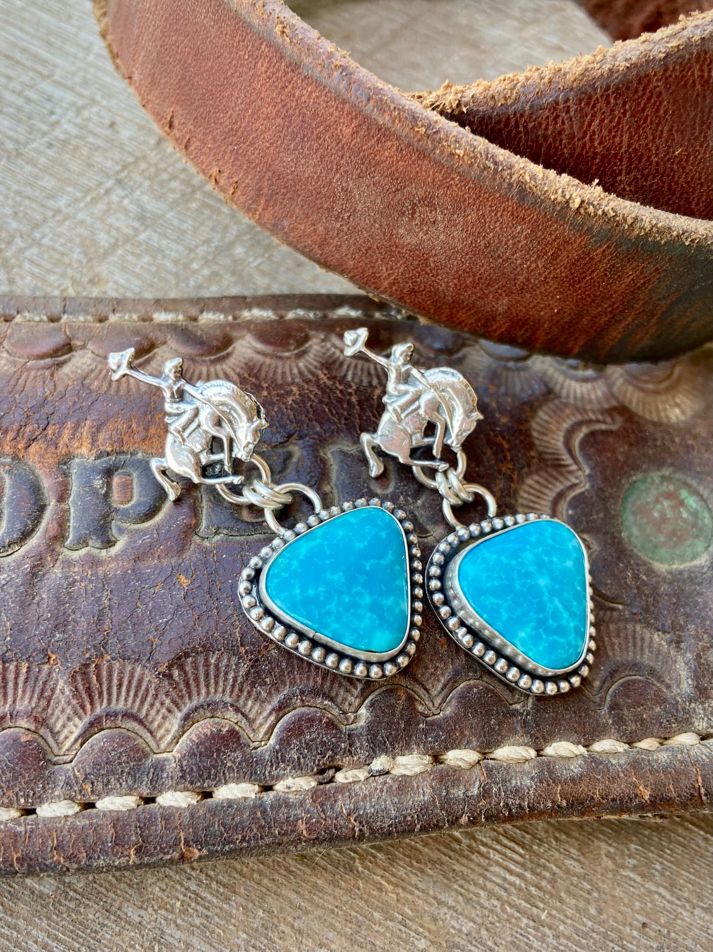 Sonoran Turquoise Bronc Earrings