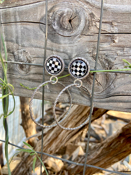 Race Day Hoop Earrings