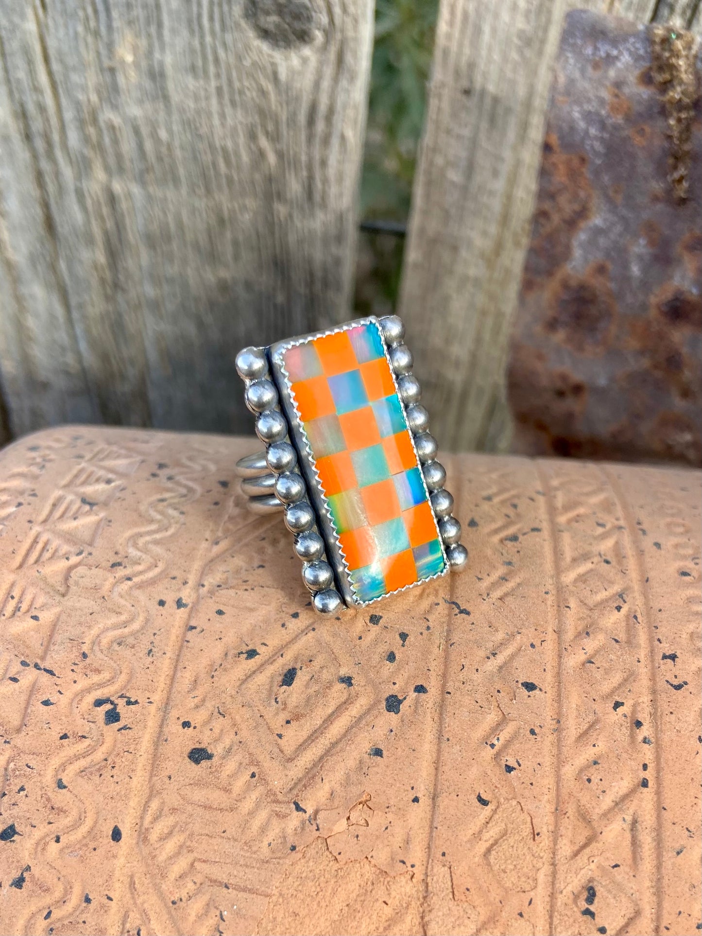 Neon Checker Ring