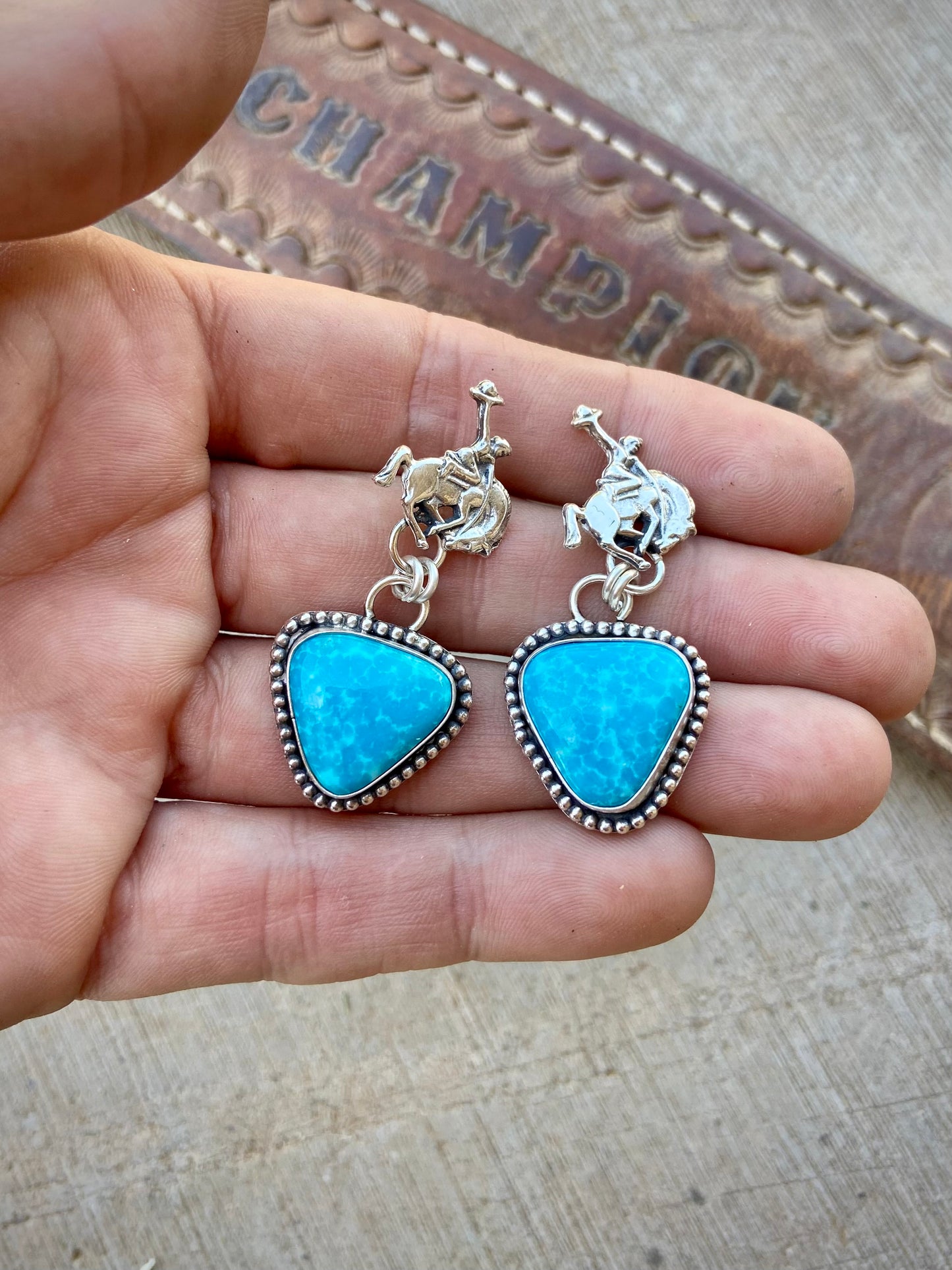 Sonoran Turquoise Bronc Earrings