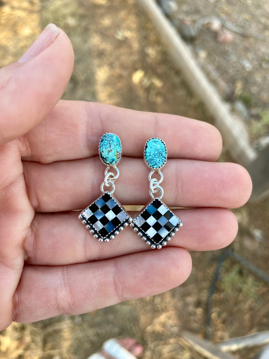 Checkmate Oval Earrings