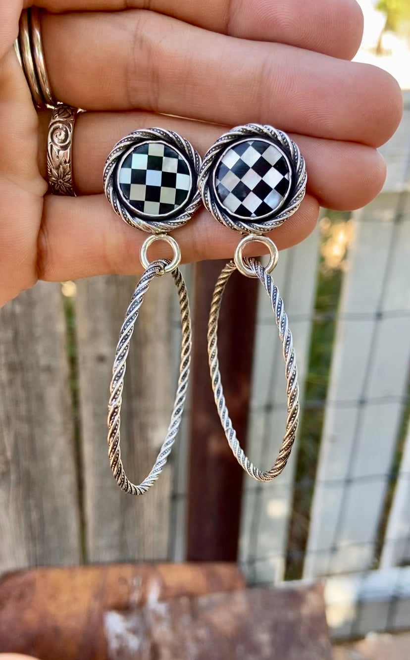 Race Day Hoop Earrings