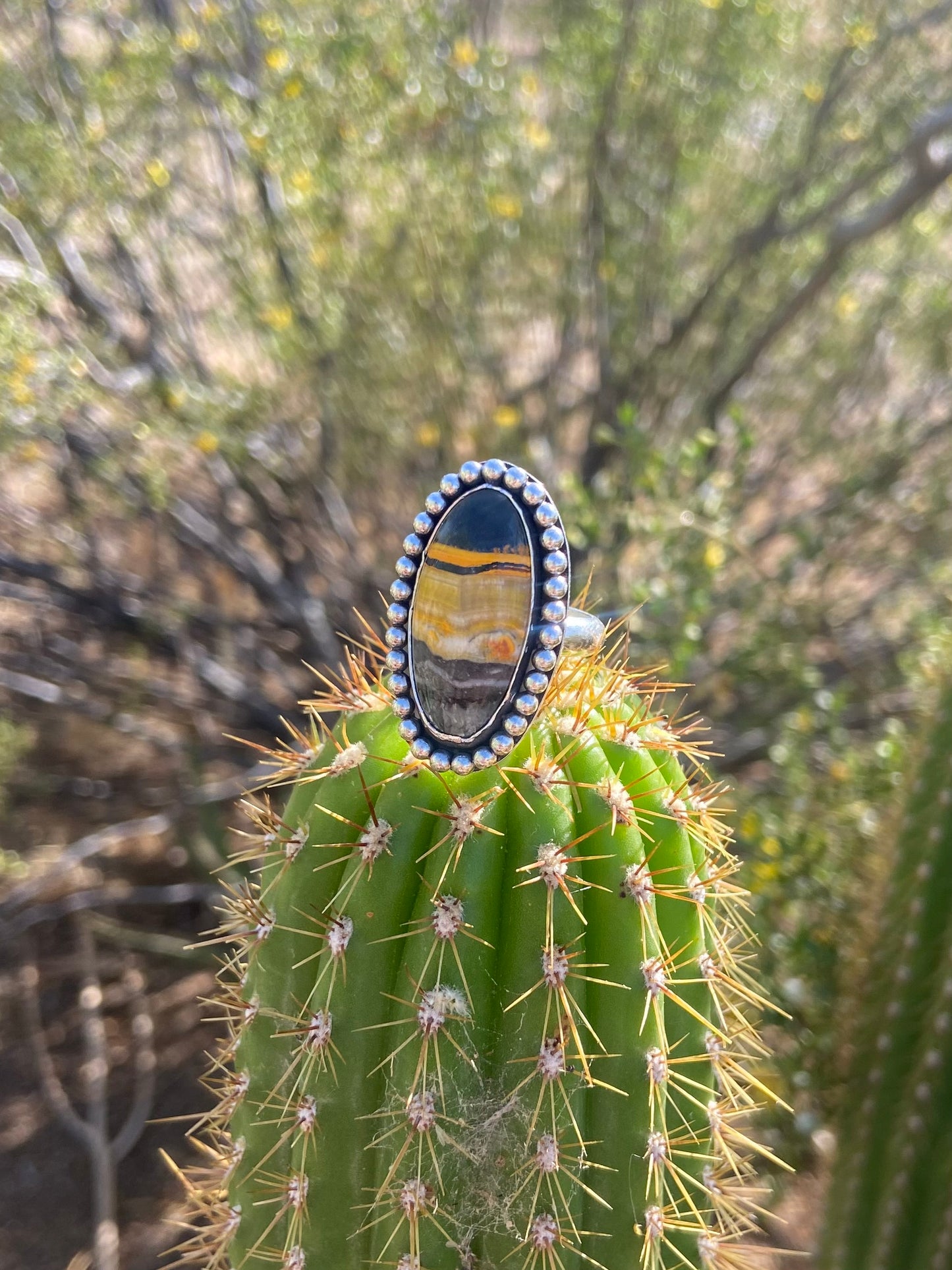 Bumble Bee Jasper Ring