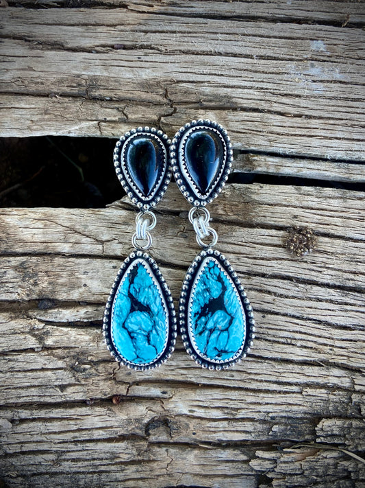 Black Lightening Earrings