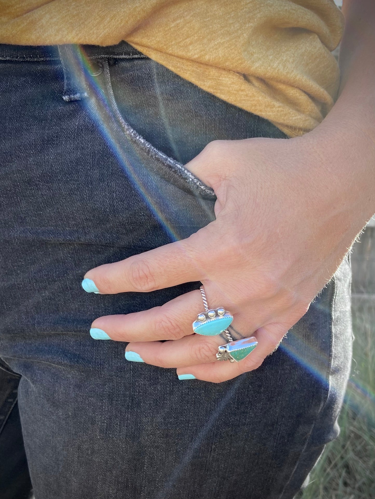 Sunflower Turquoise ring