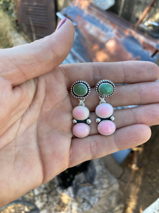 Soft Green Queen Earrings