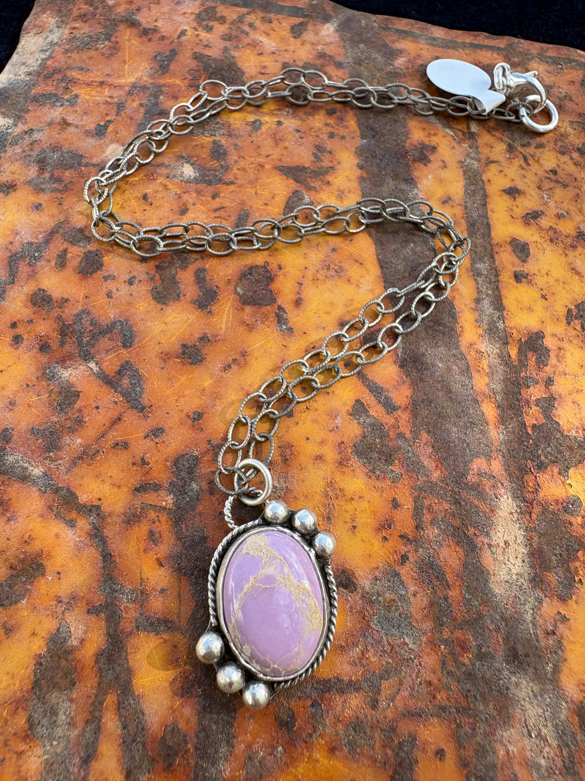 Lavender Oval Necklace