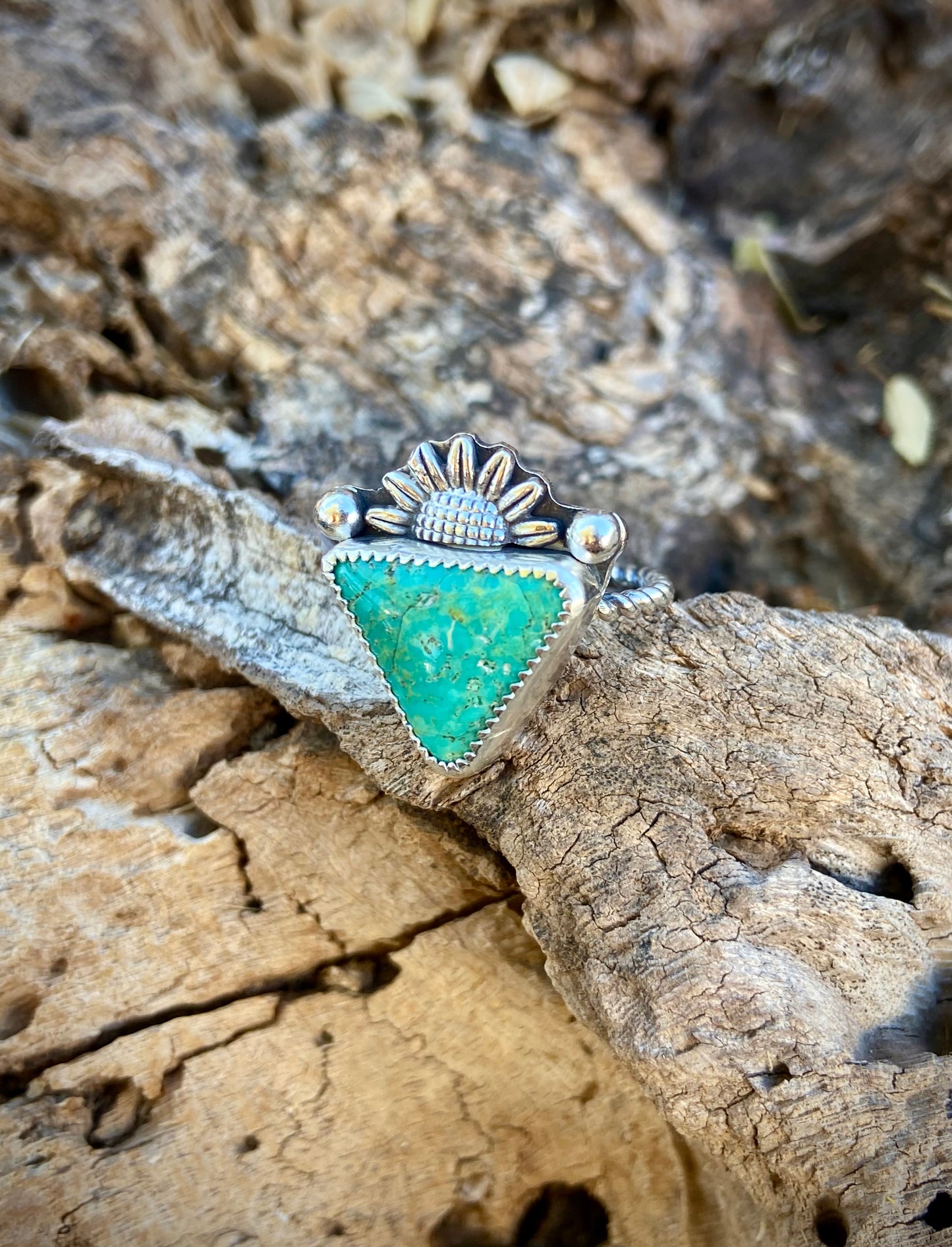 Sunflower Turquoise ring