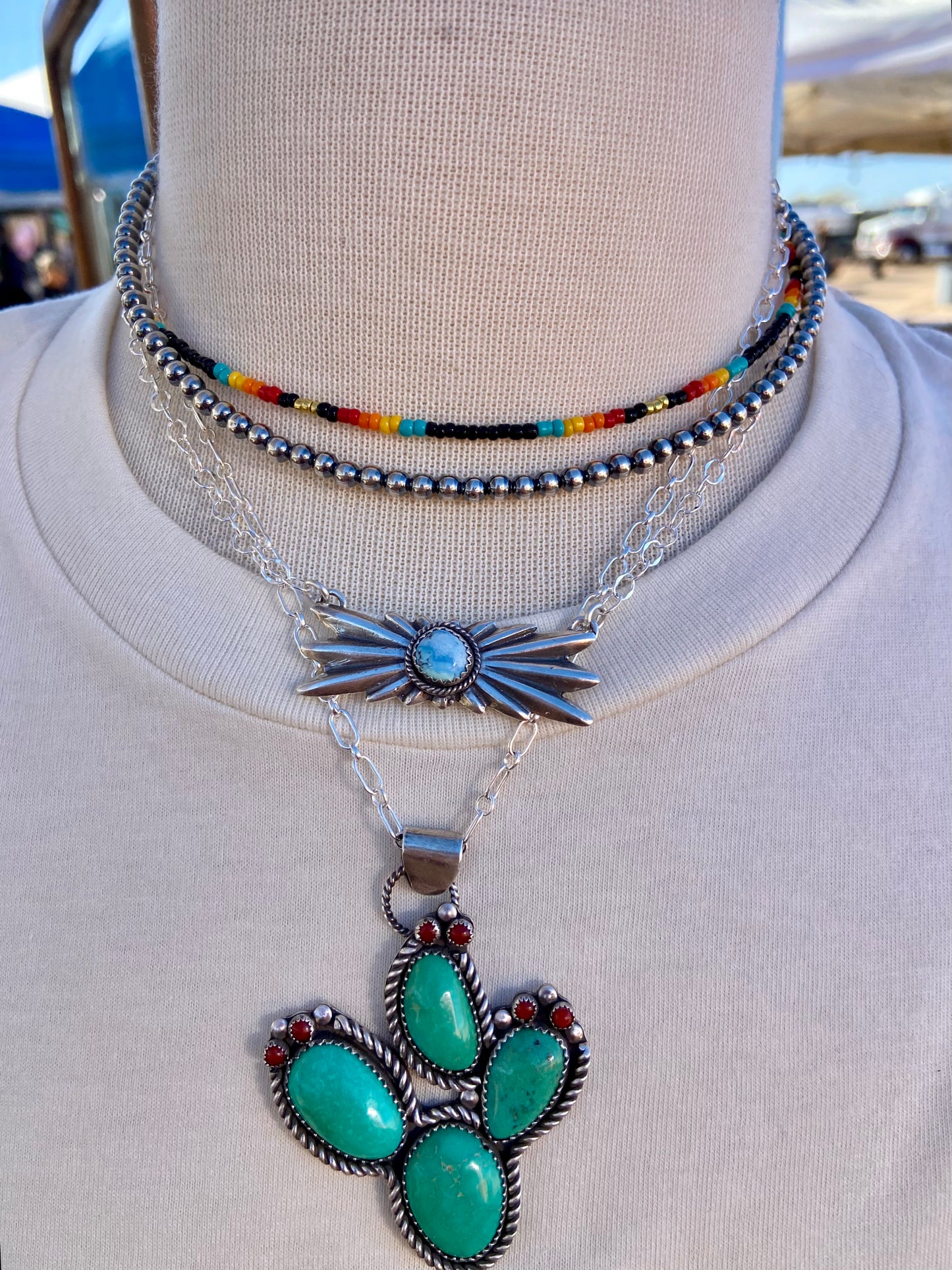 Turquoise Burst Necklace