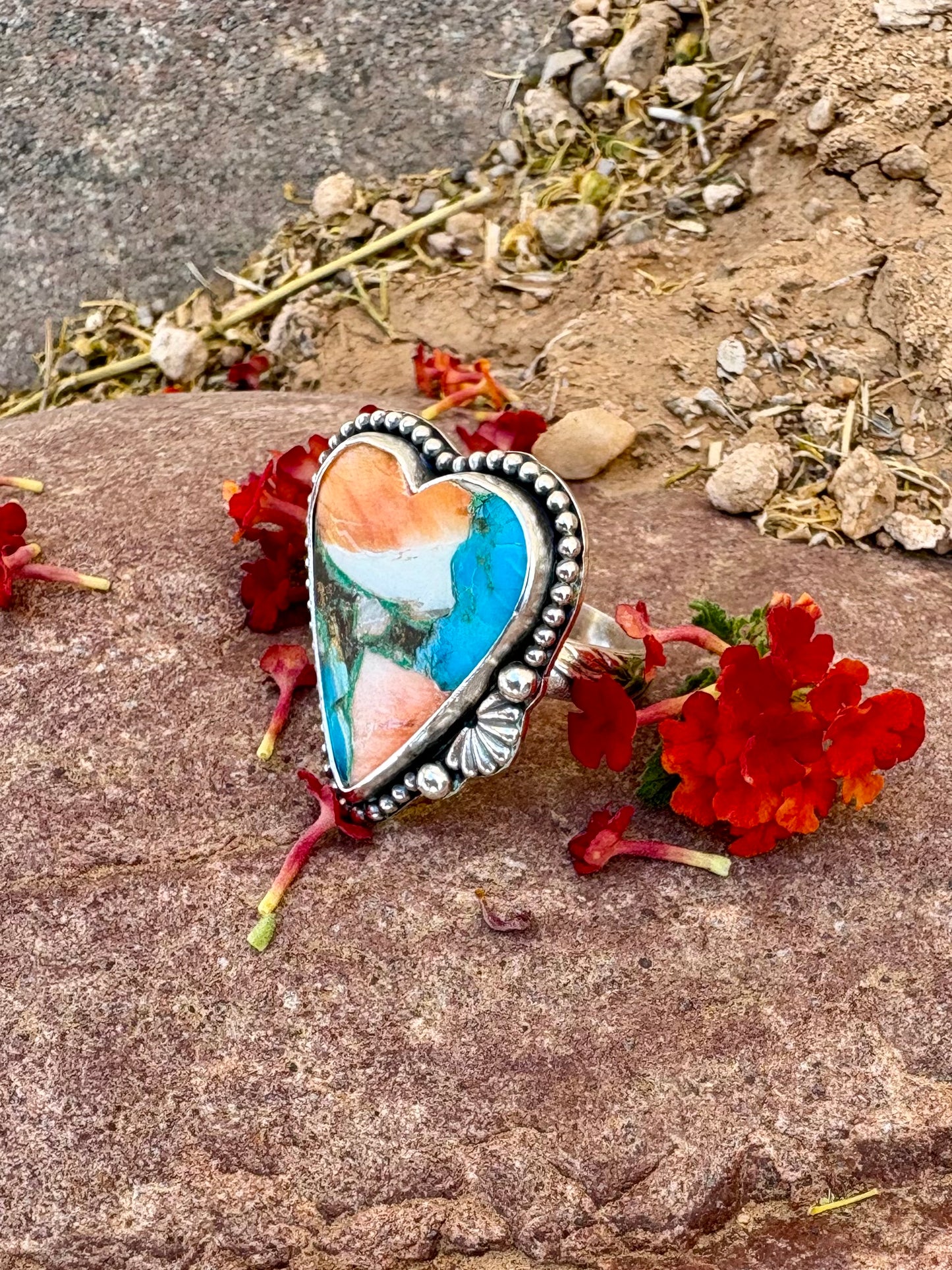 Dahlia Heart Ring