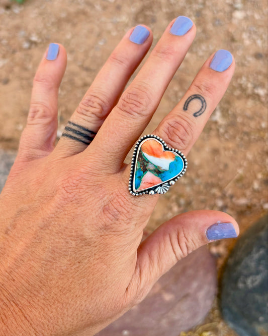 Dahlia Heart Ring