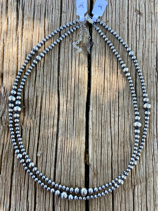 Graduated Navajo Pearl Necklace 18”