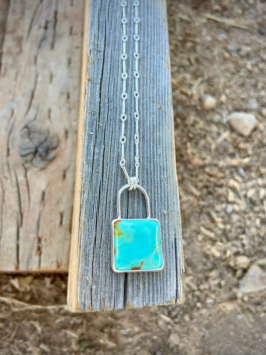 Turquoise Lock Necklace