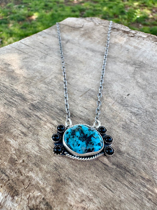 Blue Nugget Necklace