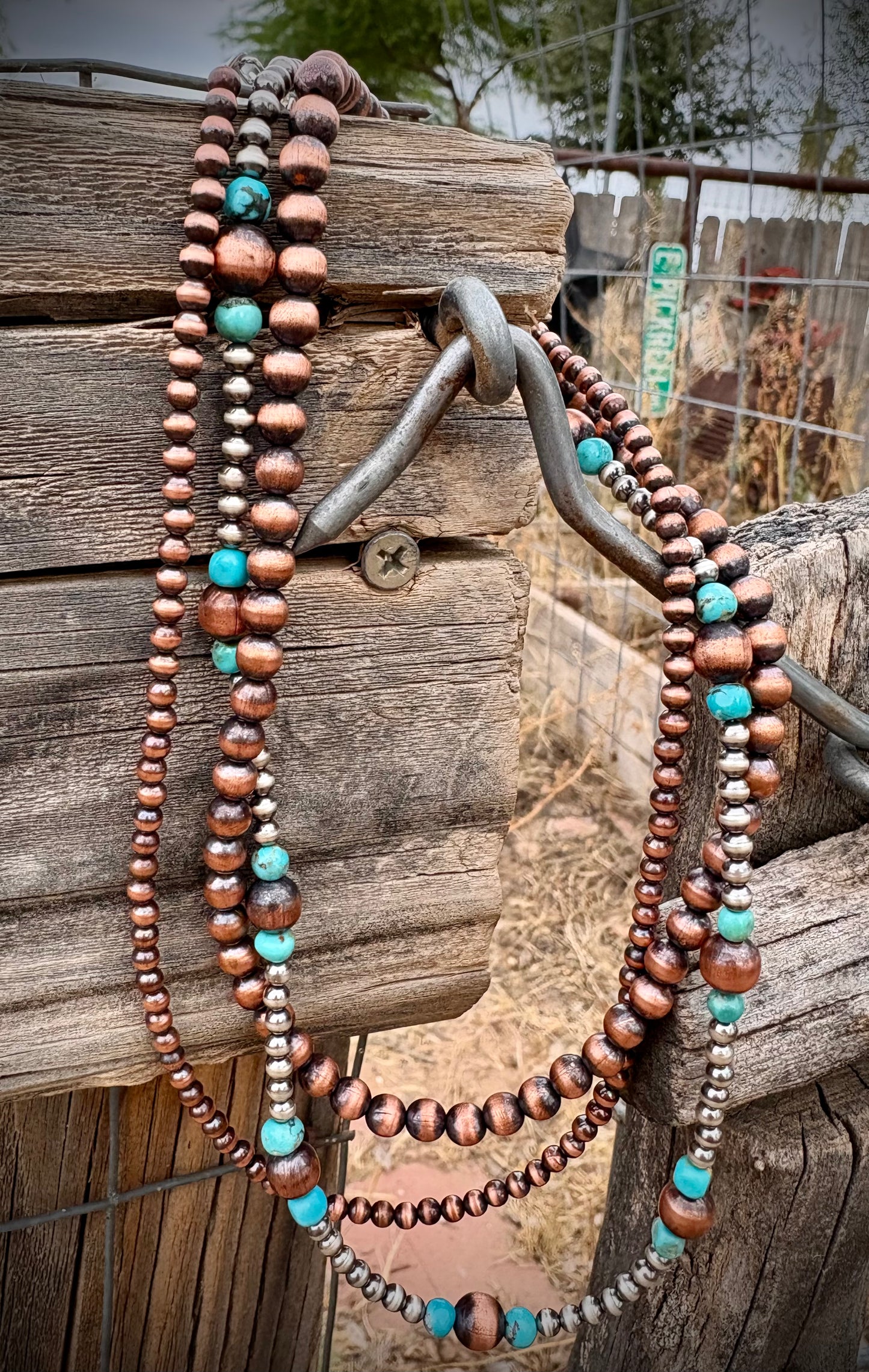 4mm Copper Navajo Pearls