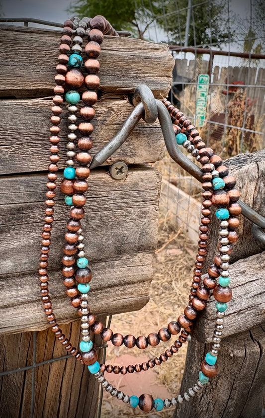 4mm Copper Navajo Pearls
