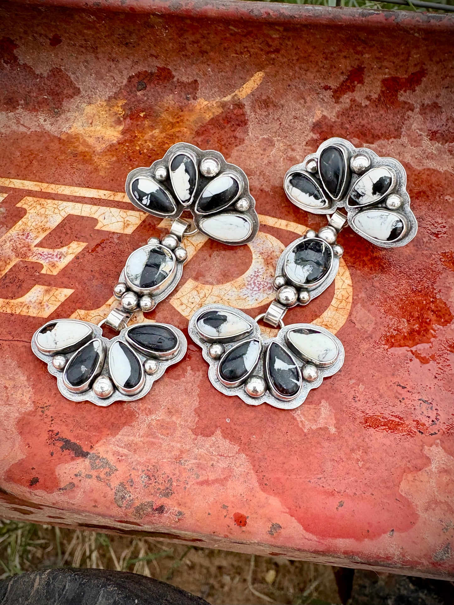 Boujee White Buffalo Earrings