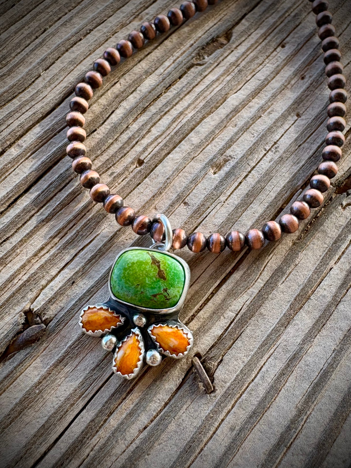 4mm Copper Navajo Pearls