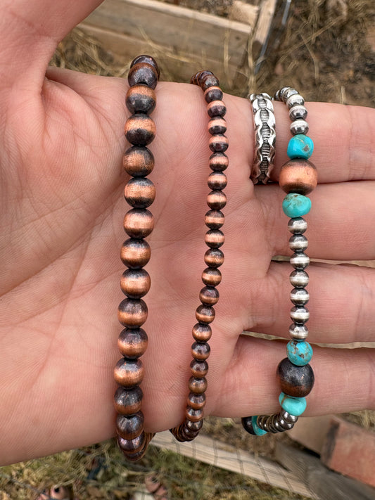 6mm Copper Navajo Pearls